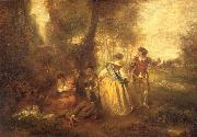 Jean-Antoine Watteau Le Plaisir pastoral France oil painting artist